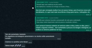 seguidores e fluxos aumentando